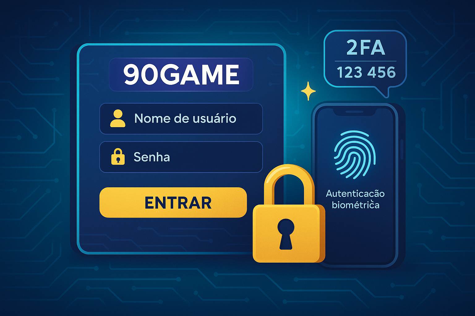 Criar uma nova Conta no plataforma 90GAME 